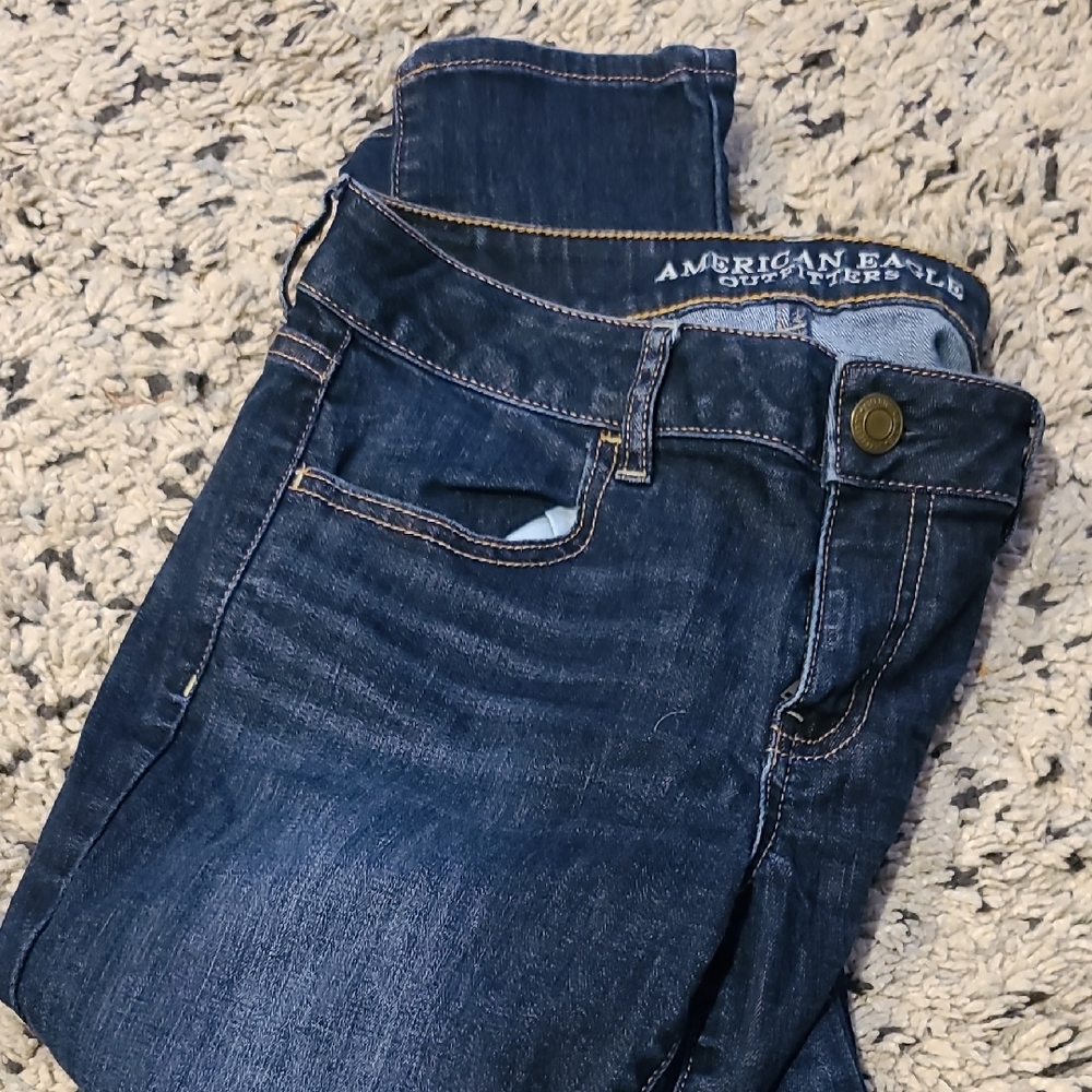 American Eagle Outfitters Blue Skinny Jeans Classic Style